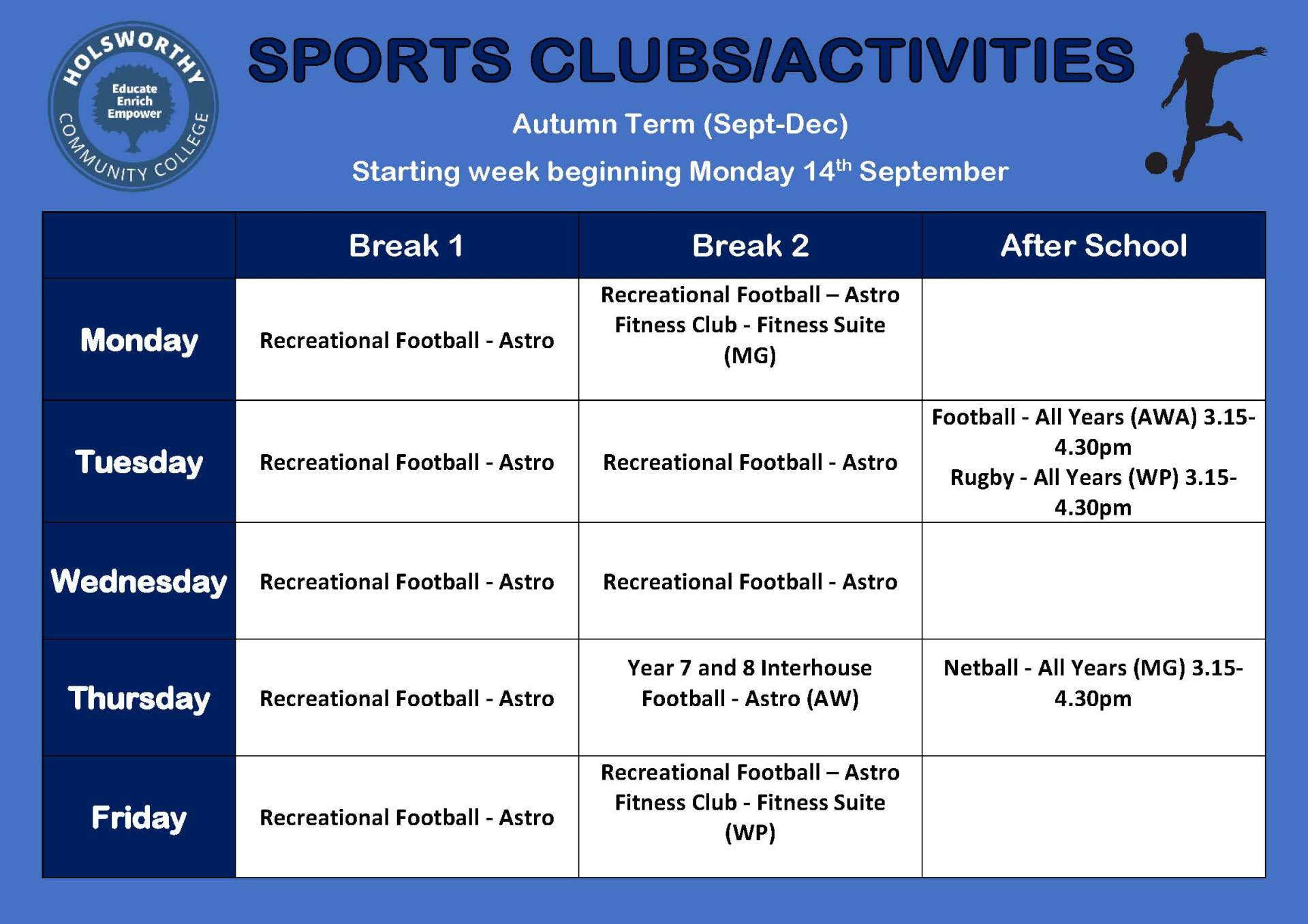Sports Clubs 26/27